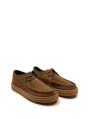 Off The Hook Brown Hetfield Leather Lace-Up Casual Boat Shoes - Image 3 of 8