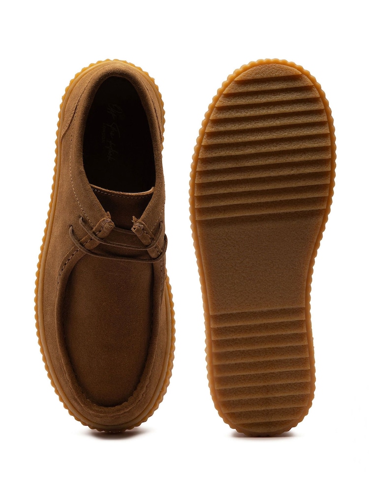 Off The Hook Brown Hetfield Leather Lace-Up Casual Boat Shoes - Image 8 of 8