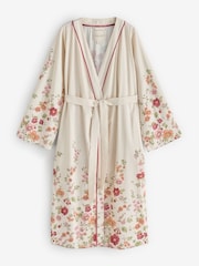 Laura Ashley Cream Pennywell Floral Dressing Gown - Image 6 of 8