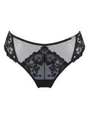 Pour Moi Black India Bold Floral High Leg Midi Briefs - Image 3 of 4