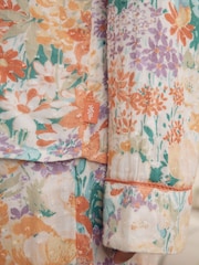 Laura Ashley Multi Everingham Meadow Cotton Dobby Button Through Pyjamas - Image 6 of 11