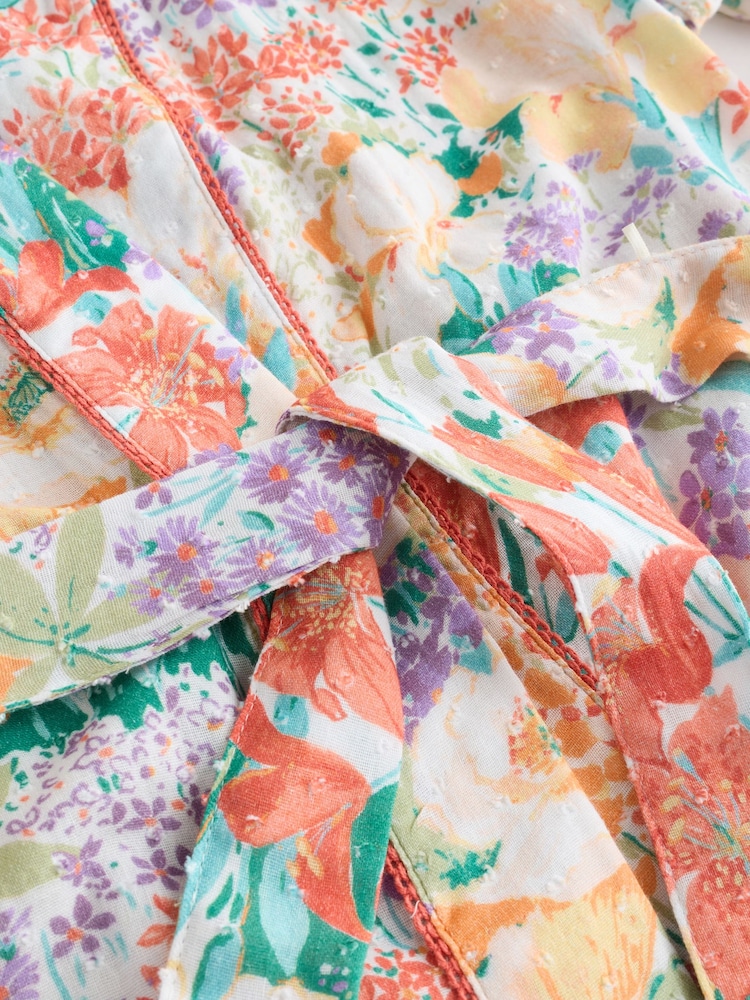 Laura Ashley Multi Everingham Meadow Cotton Dobby Robe - Image 2 of 3