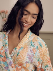 Laura Ashley Multi Everingham Meadow Cotton Dobby Robe - Image 4 of 8