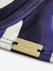 Laura Ashley Monochrome Wave Print Bikini Top - Image 7 of 8