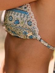 Laura Ashley Blue Archive Triangle Bikini Top - Image 3 of 7