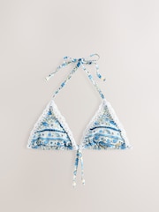 Laura Ashley Blue Archive Triangle Bikini Top - Image 5 of 7