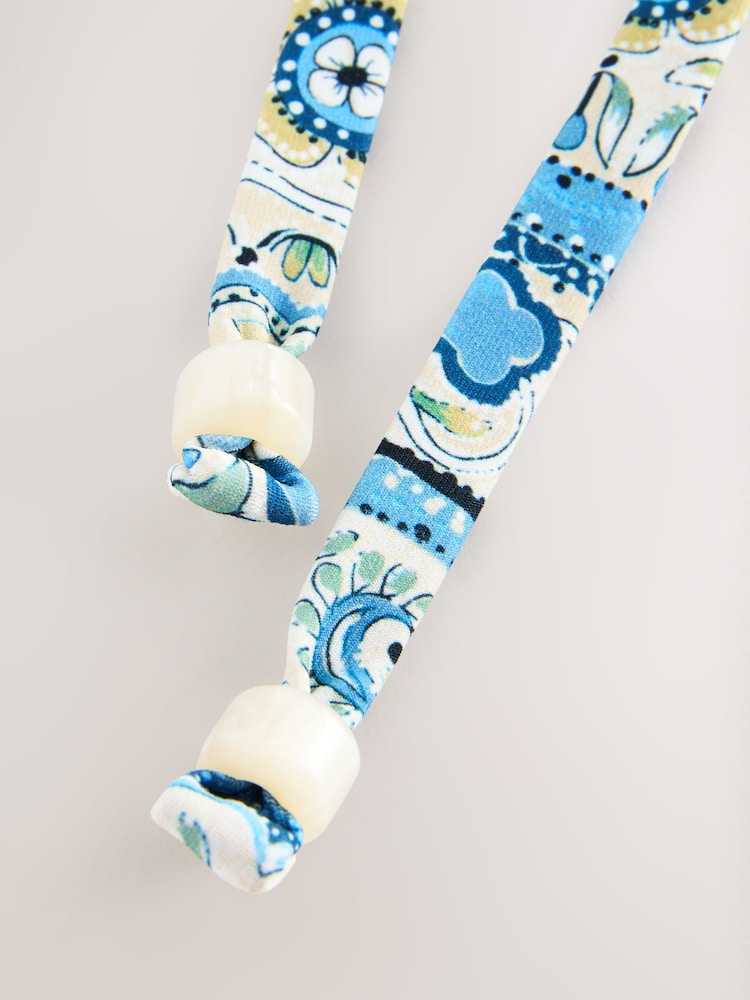 Laura Ashley Blue Archive Triangle Bikini Top - Image 7 of 7