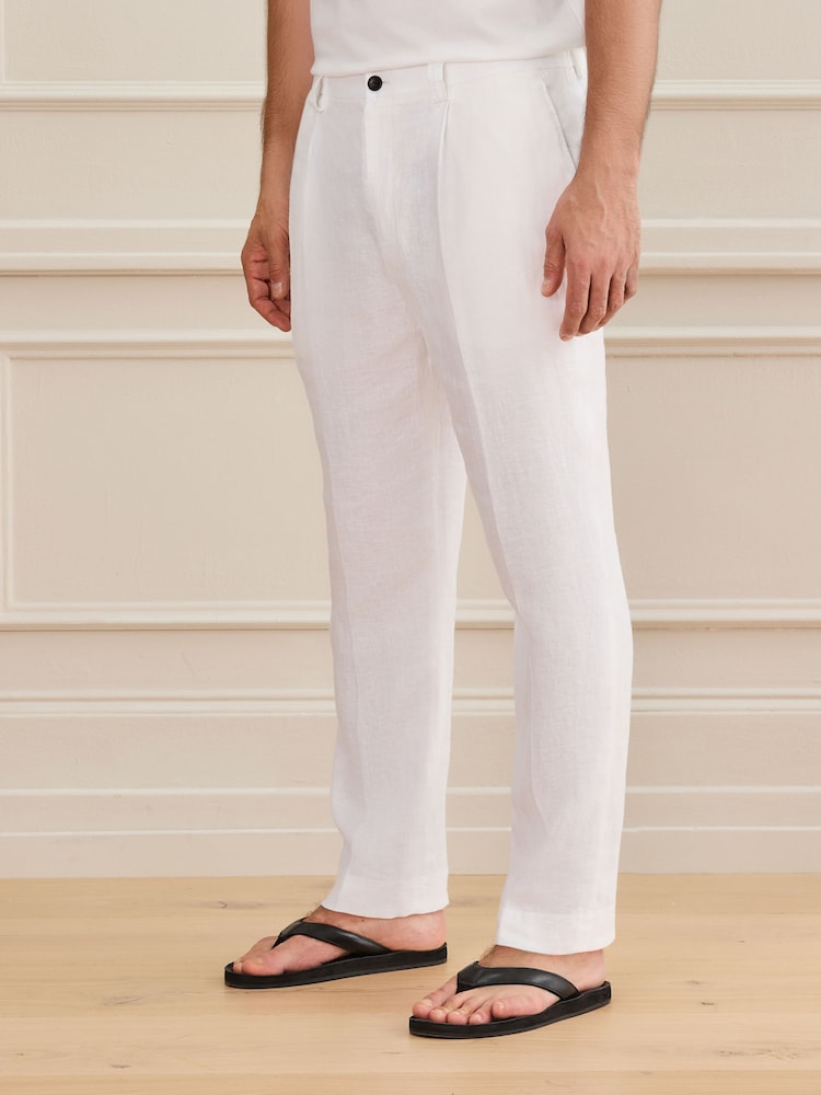 White Signature Drawstring Trousers - Image 1 of 4