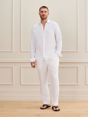 White Signature Drawstring Trousers - Image 3 of 4