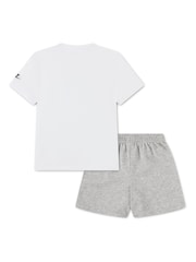 Nike Grey Logo T-Shirt and Shorts Set - Image 2 of 4