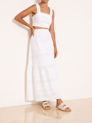 Lipsy Cream Woven Double Buckle Slip-On Footbed Summer Sandals - Image 3 of 5