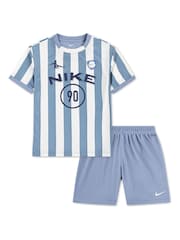 Nike Blue Little Goal Mode T-Shirt And Shorts Set - Image 1 of 5