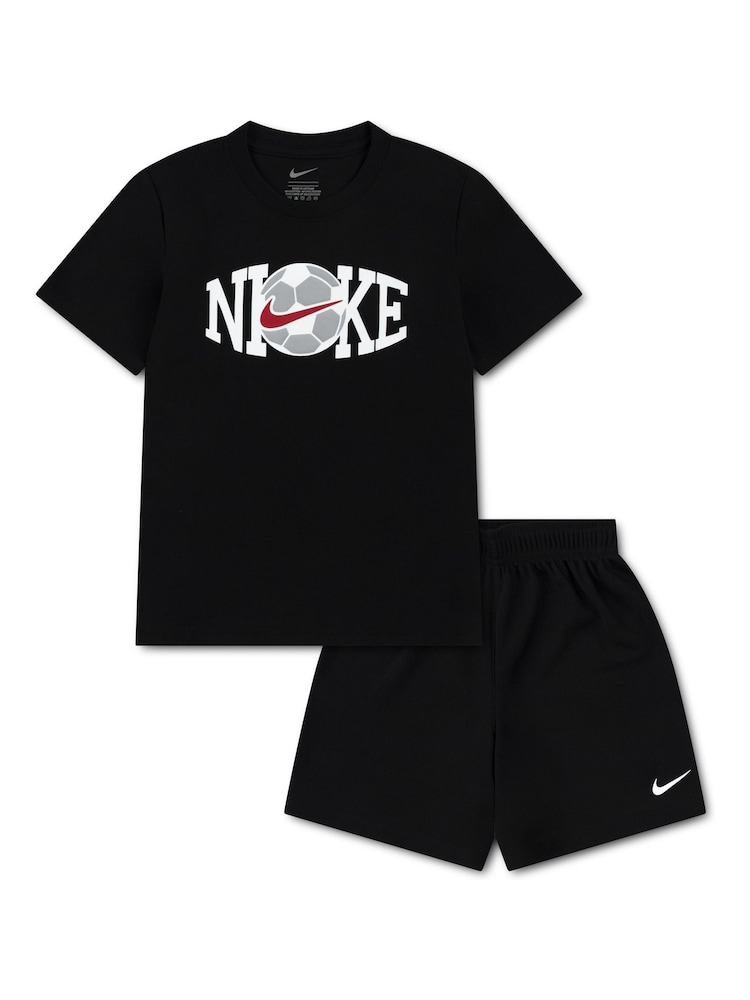 Nike Black Little Football Graphic Top & Short Sets - Image 1 of 4