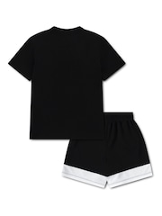 Nike Black Little Football Graphic Top & Short Sets - Image 2 of 4