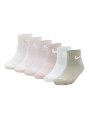Nike Little Kids Performance Basic Quarter Socks 6 Pack - Imagen 1 de 1