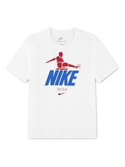 Nike White Football Graphic T-Shirt - Image 1 of 3