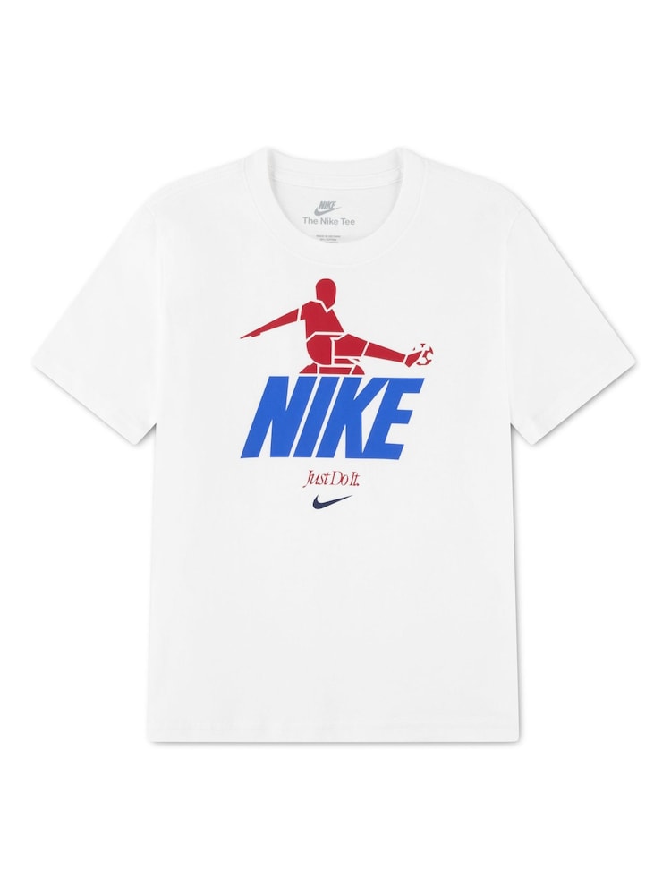 Nike White Football Graphic T-Shirt - Image 1 of 3