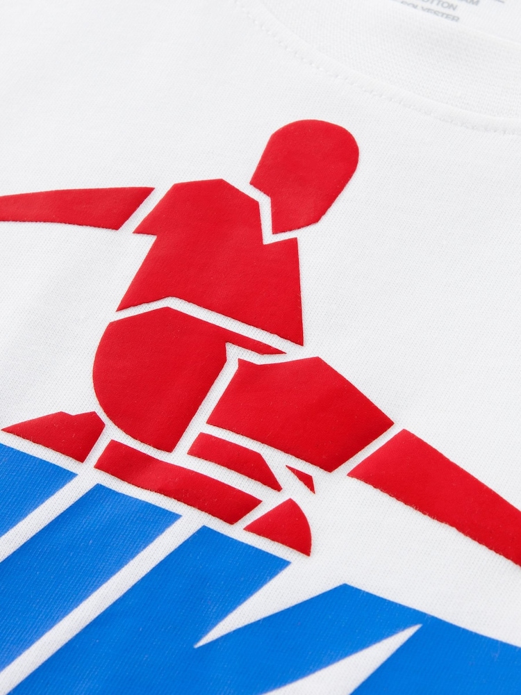 Nike White Football Graphic T-Shirt - Image 3 of 3