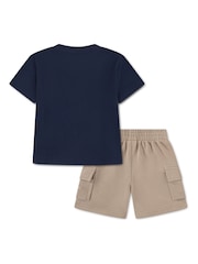 Nike Brown Pocket T-Shirt And Cargo Shorts Set - Image 2 of 4
