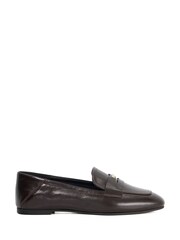 Dune London Brown Glances Soft Square Toe Loafers - Image 2 of 6