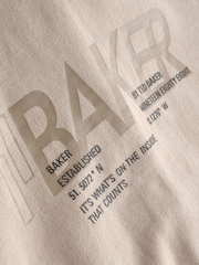 Baker by Ted Baker Oversized Graphic Zip Through Hoodie - Image 11 of 11