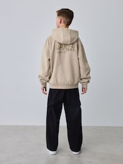 Baker by Ted Baker Oversized Graphic Zip Through Hoodie - Image 3 of 11