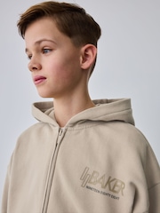 Baker by Ted Baker Oversized Graphic Zip Through Hoodie - Image 5 of 11