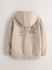 Baker by Ted Baker Oversized Graphic Zip Through Hoodie - Image 8 of 11