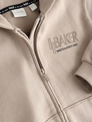 Baker by Ted Baker Oversized Graphic Zip Through Hoodie - Image 9 of 11