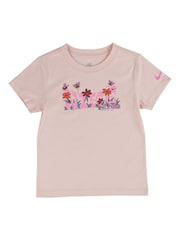 Nike Orange Little Kids Floral Graphic T-Shirt - Image 1 of 2