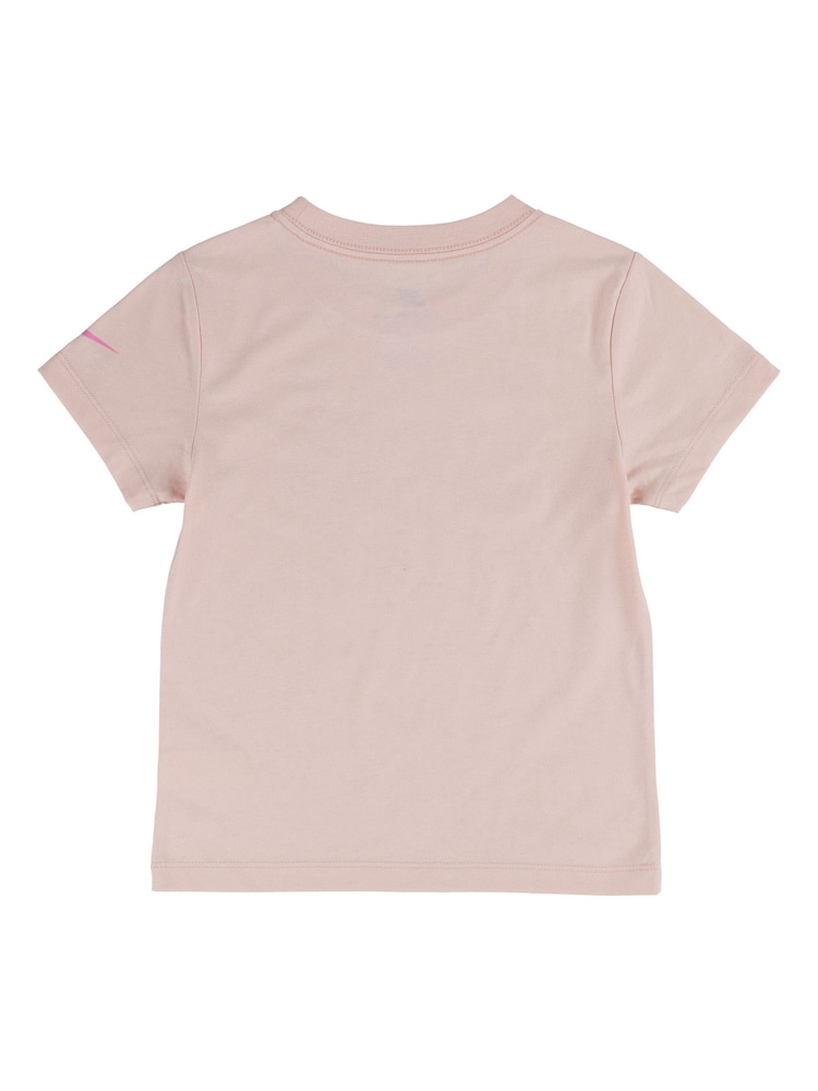 Nike Orange Little Kids Floral Graphic T-Shirt - Image 2 of 2