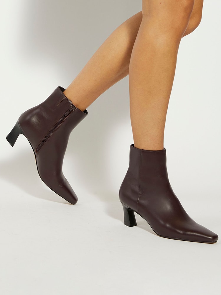 Dune London Purple Overly Comma Heel Chisel Toe Boots - Image 1 of 6 Dune London Purple Overly Comma Heel Chisel Toe Boots - Image 1 of 6
