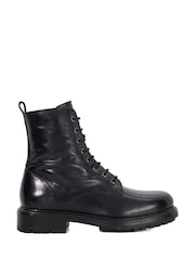 Dune London Black Patley Chunky Lace-Up Boots - Image 2 of 6