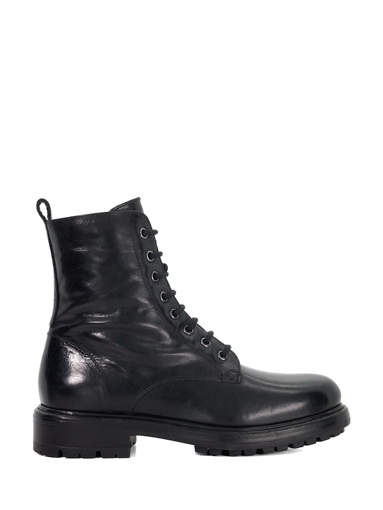 Dune London Black Patley Chunky Lace-Up Boots - Image 2 of 6