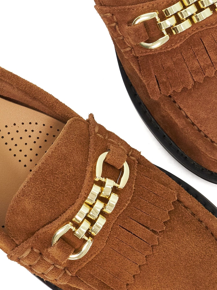 Dune London Brown Granules Chain Loafers - Image 6 of 6