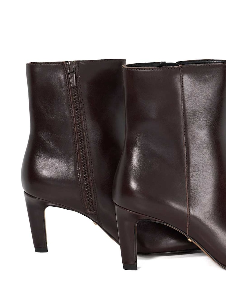 Dune London Brown Ovation Square Toe Heeled Boots - Image 8 of 8