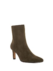 Dune London Green Ovation Square Toe Heeled Boots - Image 3 of 6
