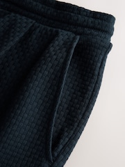 Navy Smart Textured Jersey Joggers - Image 7 of 7
