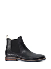 Dune London Black Mckinley Constrast Sole Chelsea Boots - Image 1 of 5