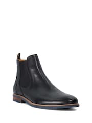 Dune London Black Mckinley Constrast Sole Chelsea Boots - Image 2 of 5