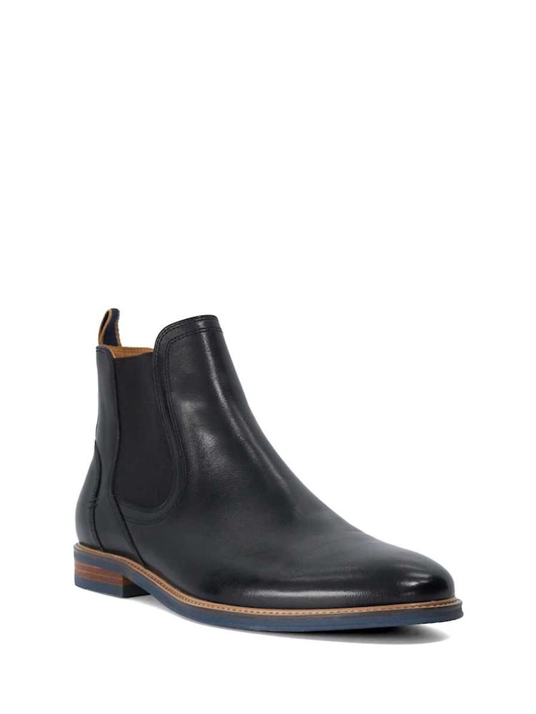Dune London Black Mckinley Constrast Sole Chelsea Boots - Image 2 of 5 Dune London Black Mckinley Constrast Sole Chelsea Boots - Image 2 of 5