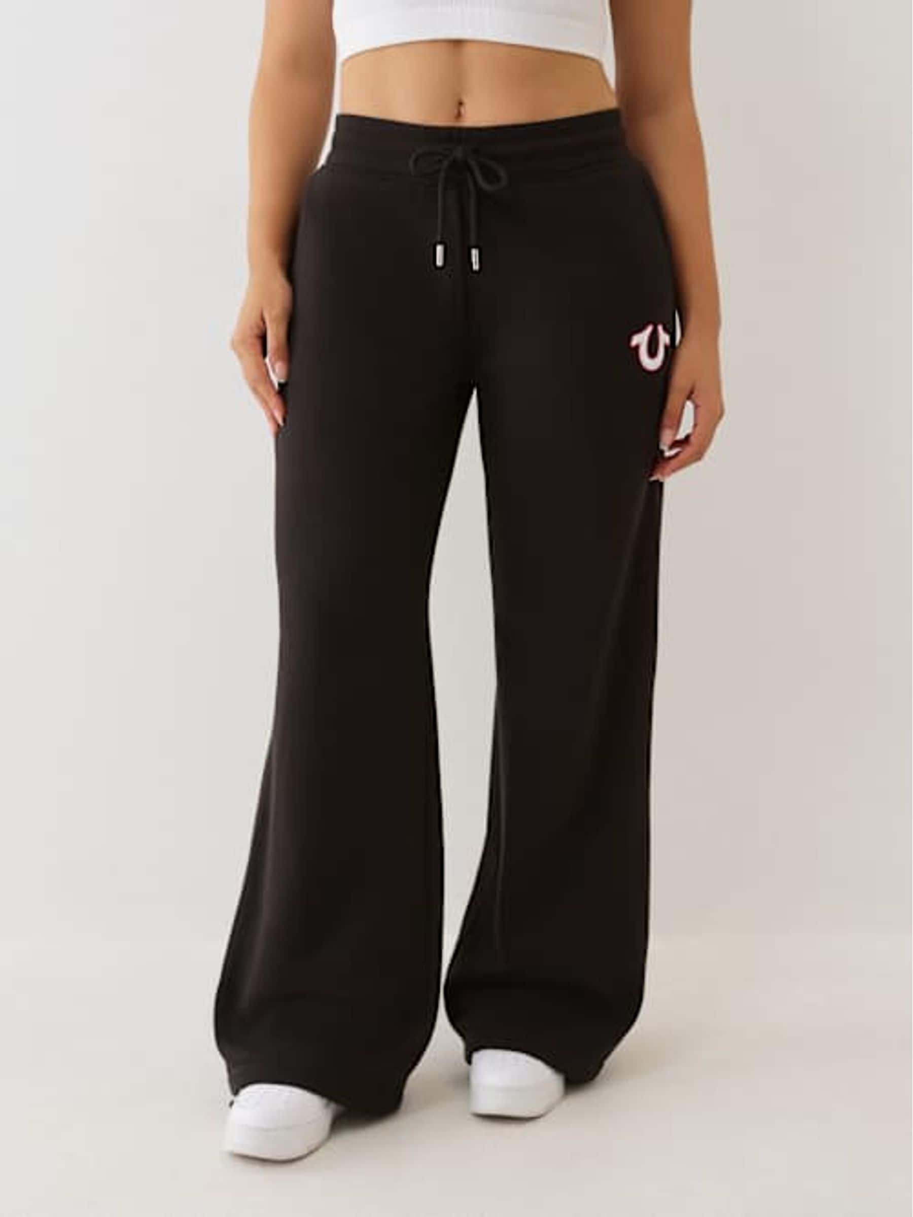 Buy True Religion Black Embroidered Cinched Joggers from Next USA