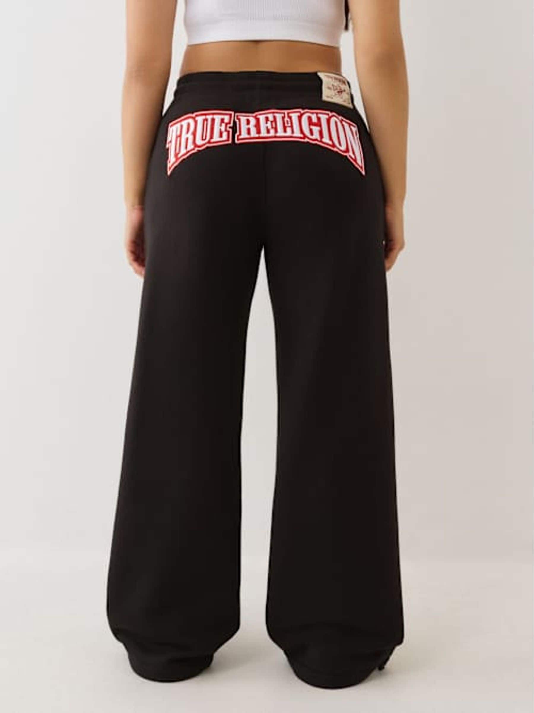 Buy True Religion Black Embroidered Cinched Joggers from Next USA