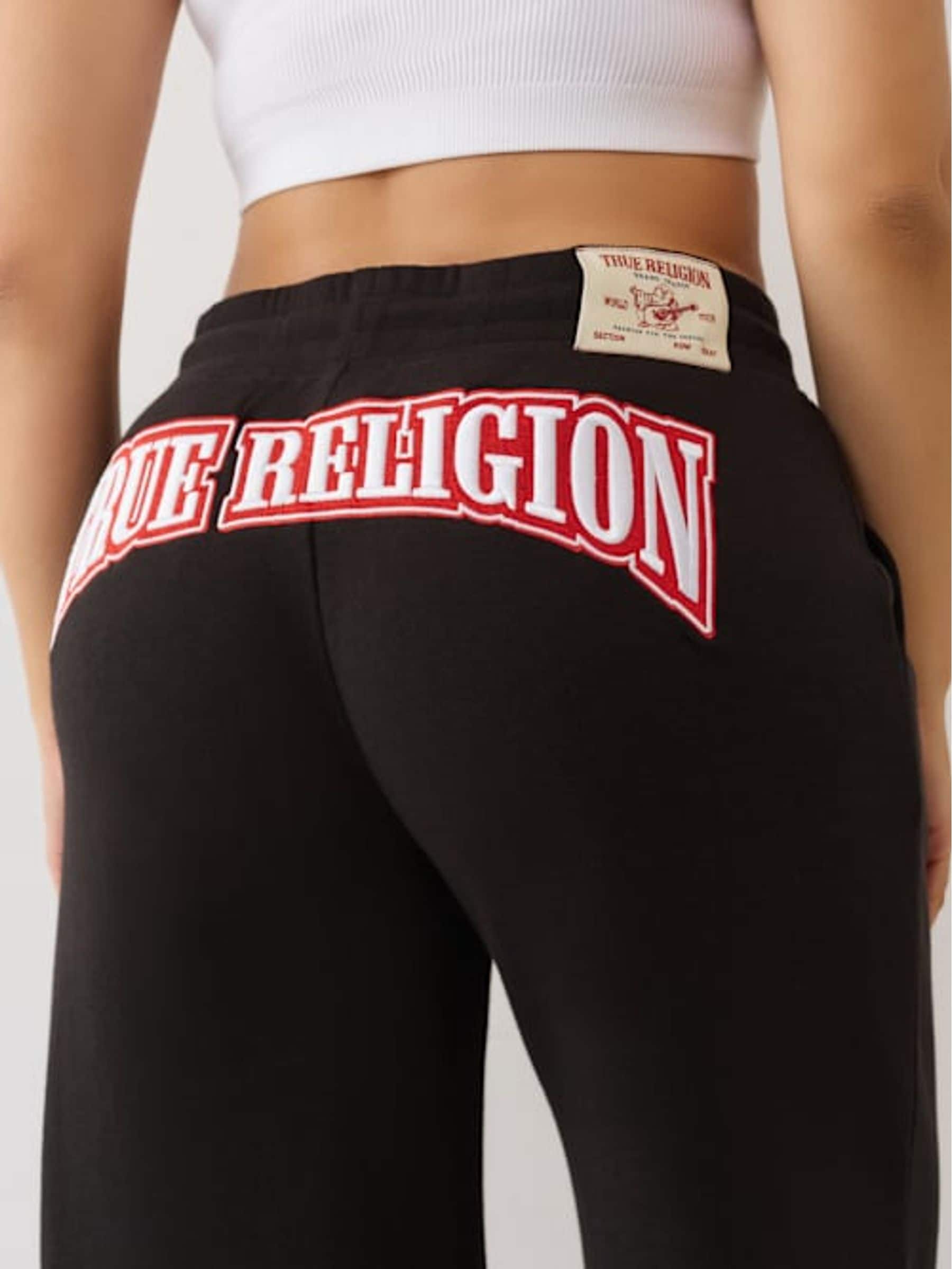 Buy True Religion Black Embroidered Cinched Joggers from Next USA