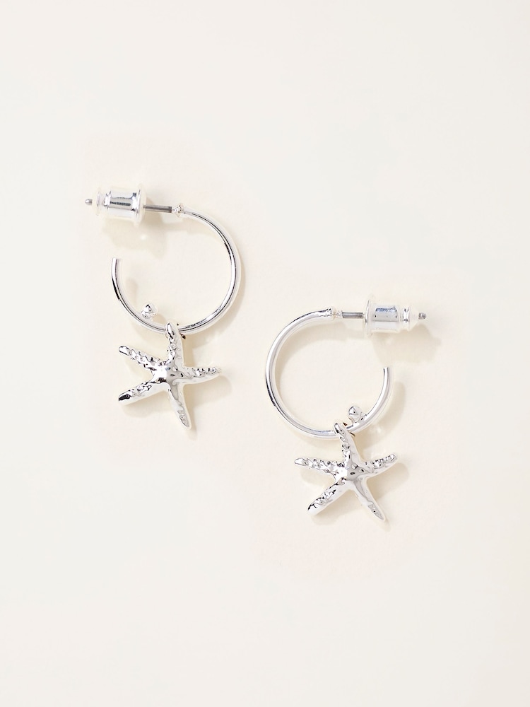 FatFace Starfish Hoop Earrings - Bild 1 von 2
