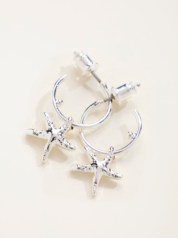 FatFace Starfish Hoop Earrings - Bild 2 von 2