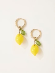 FatFace Yellow Lemon Drop Earings - Image 1 of 2