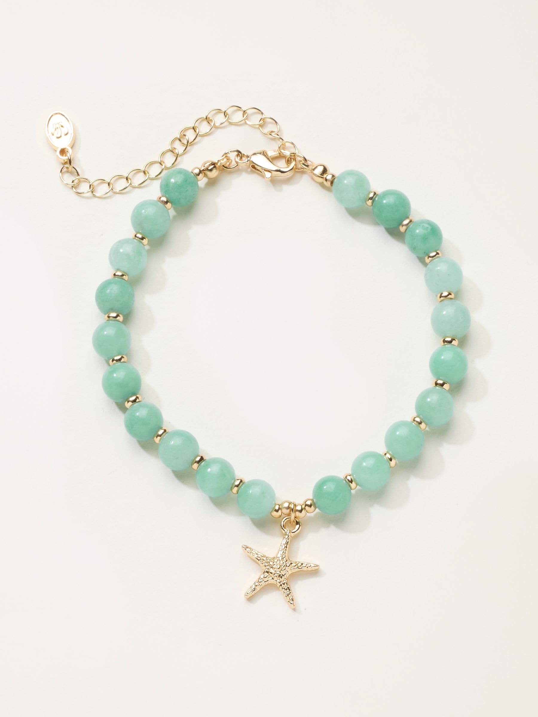 Fat Face - Women's Bracelet - Starfish Bead - Green