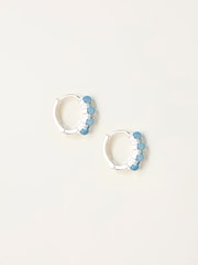 FatFace Turquoise Blue Huggie Hoops - Image 1 of 2