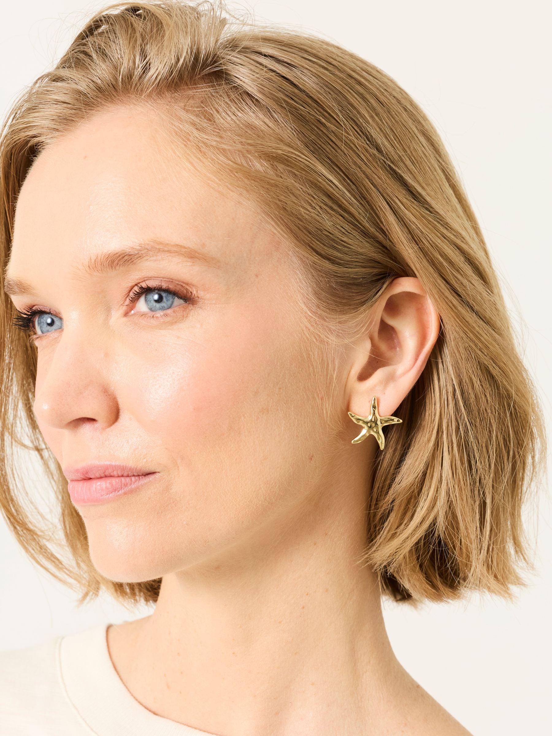 Fat Face Women's Earrings - Gold - Starfish